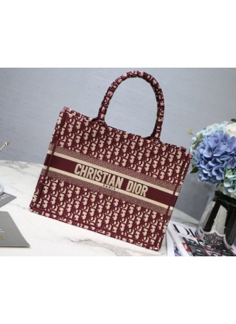 DIOR BOOK TOTE QBLIQUE RED SMALL